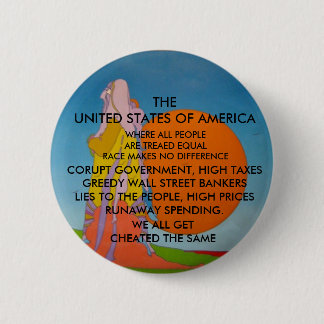 equal treatment, all are cheated pinback button