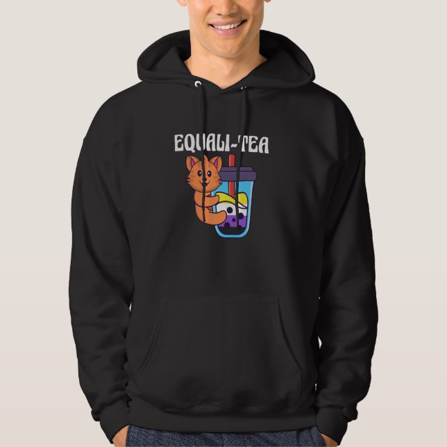 equali-tea non-binary non binary LGBT 1 Hoodie (Front)