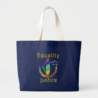Equality and Justice Large Tote Bag
