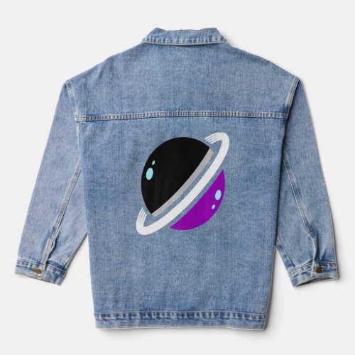 Equality Asexuality Saturn Ace Pride Lgbt Queer As Denim Jacket