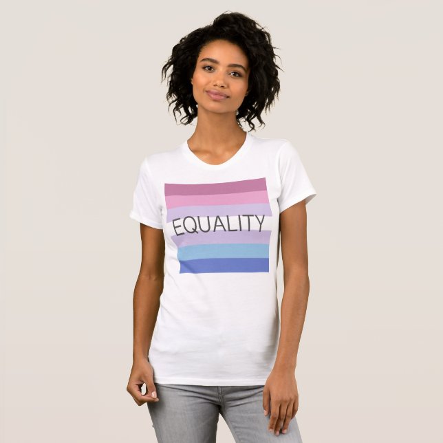 EQUALITY Bigender Flag T-Shirt (Front Full)