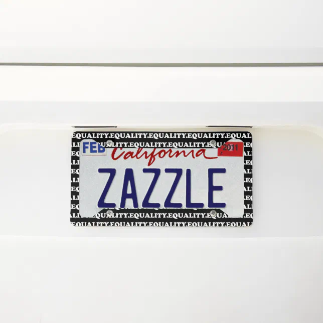 Equality Vanity Plate