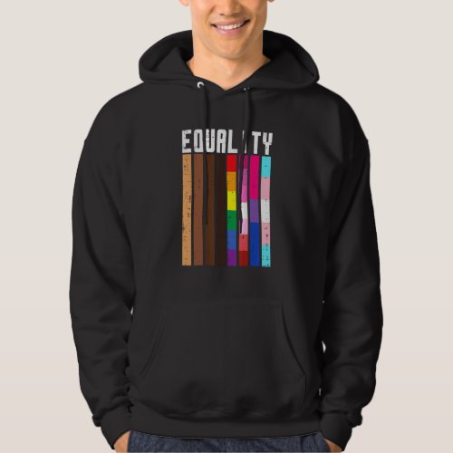 Equality Black Lgbt Pride Rainbow Lesbian Gay Bi T Hoodie