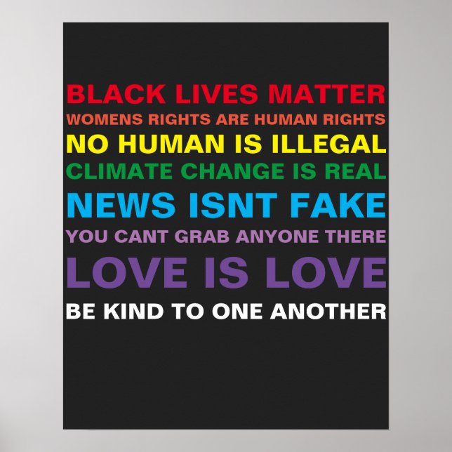 equality  black lives matter pride poster (Front)