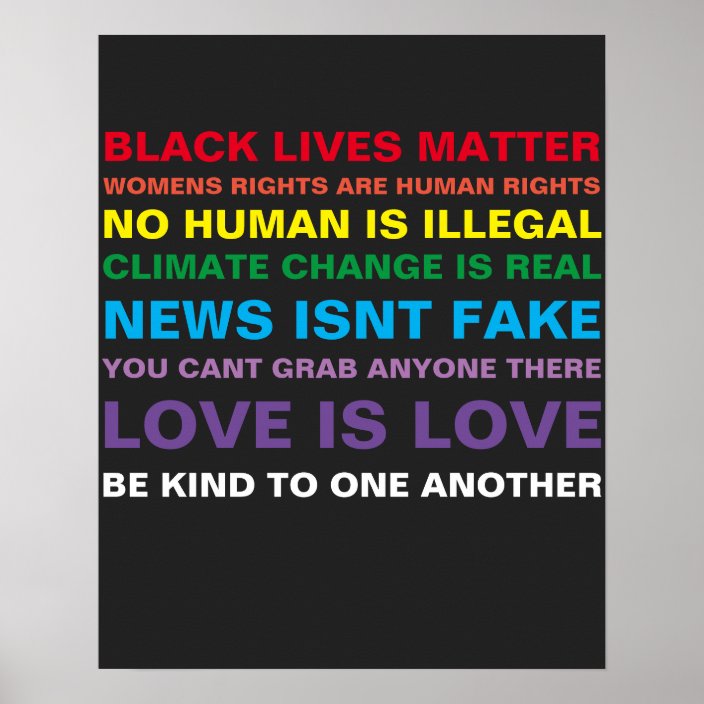 equality black lives matter pride poster