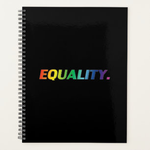 Equality black rainbow gradient modern typography planner
