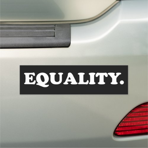 Equality black white modern typography minimalist  car magnet