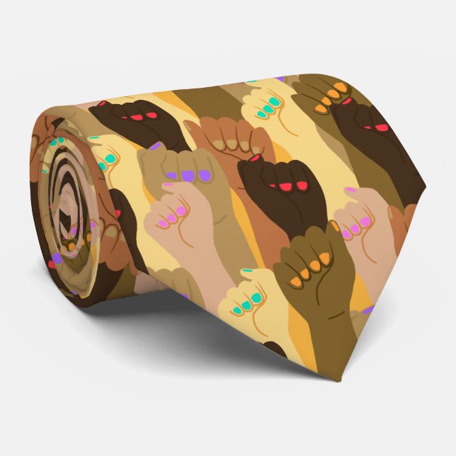 Equality Fists Neck Tie (Rolled)