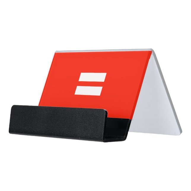 Equality Flag Desk Business Card Holder (Angled Front)
