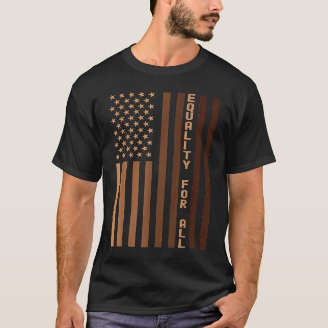 Equality For All Black History Month Women Men Pri T-Shirt (Front)