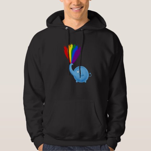 Equality Gay Queer LGBT Pride Rainbow Flag Elephan Hoodie