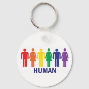 EQUALITY GAY RIGHTS RAINBOW KEYCHAIN