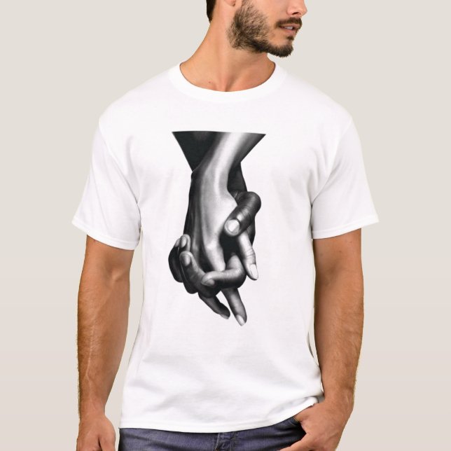 EQUALITY HOLDING HANDS LOVE BLM T-Shirt (Front)