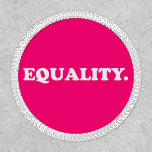 Equality hot pink fuchsia white modern typography patch