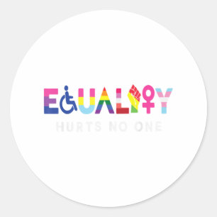 Equality Hurts Human Rights Lgbt Equality Gay Prid Classic Round Sticker