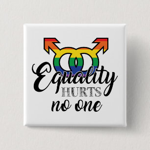 Equality Hurts No One Button