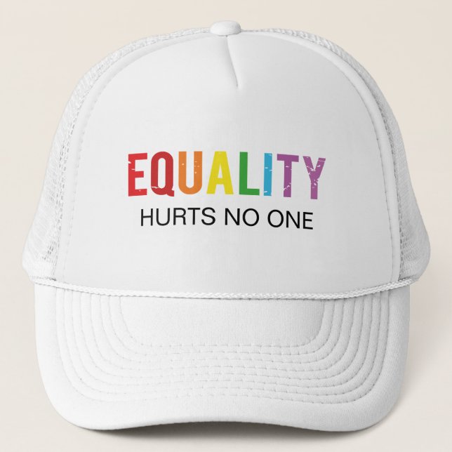 Equality Hurts No One Human Rights Pride Trucker Hat (Front)