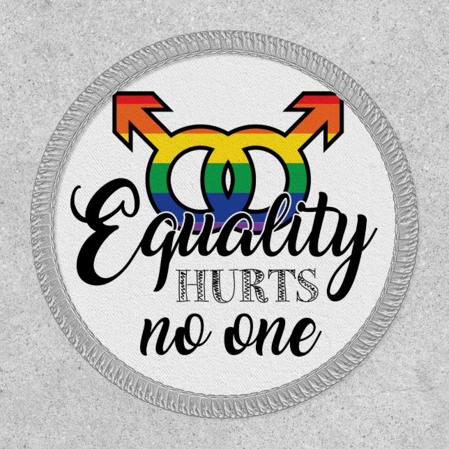 Equality Hurts No One Iron On Patch (Front)