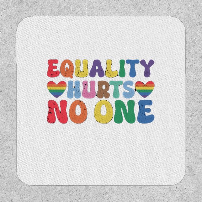 Equality Hurts No One LGBT Human Right  Patch (Front)