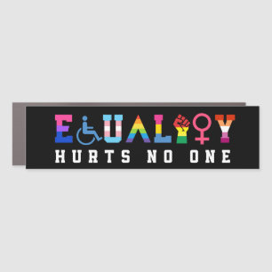 Equality Hurts No One LGBTQ Bumper Car Magnet