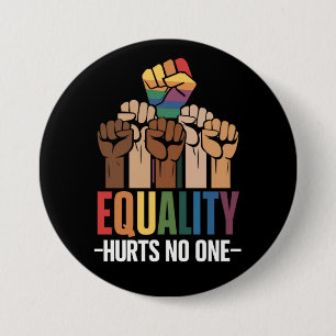 Equality Hurts No One LGBTQ Pride Human Rights Button