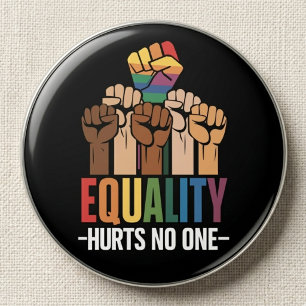 Equality Hurts No One LGBTQ Pride Quote Button