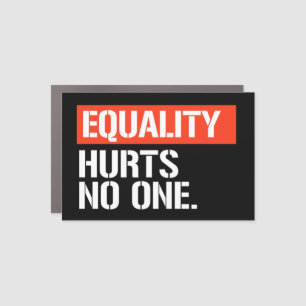 Equality hurts no one rectangular sticker car magnet