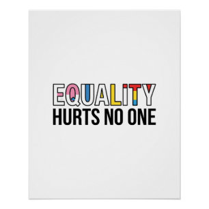 Equality Hurts No One Vintage Pride Shirt Design_1 Poster