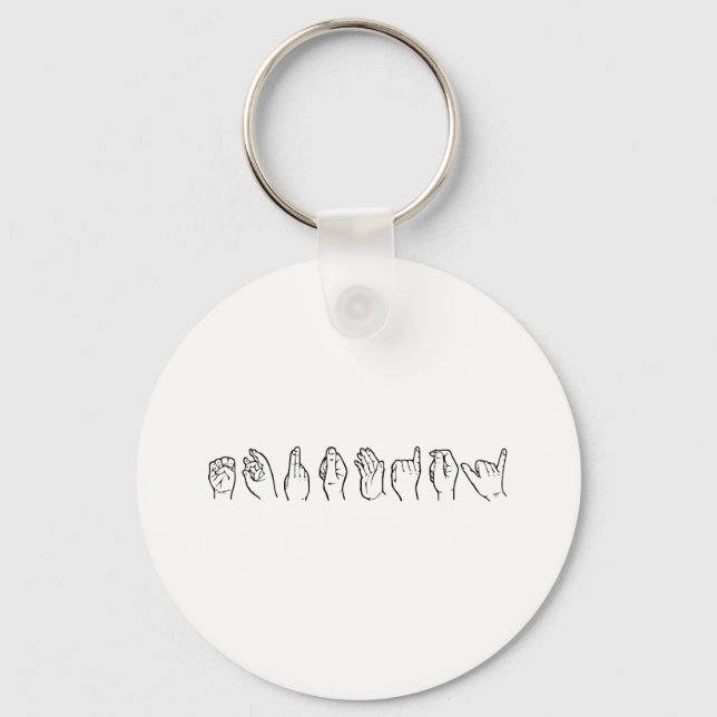 EQUALITY IN SIGN LANGUAGE -.png Keychain (Front)