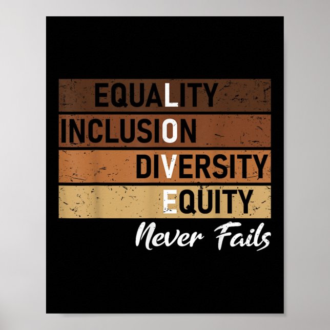 Equality Inclusion Diversity Equity Love Never Jun Poster (Front)