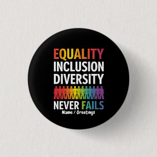Equality Inclusion Diversity Equity Love Wins Button