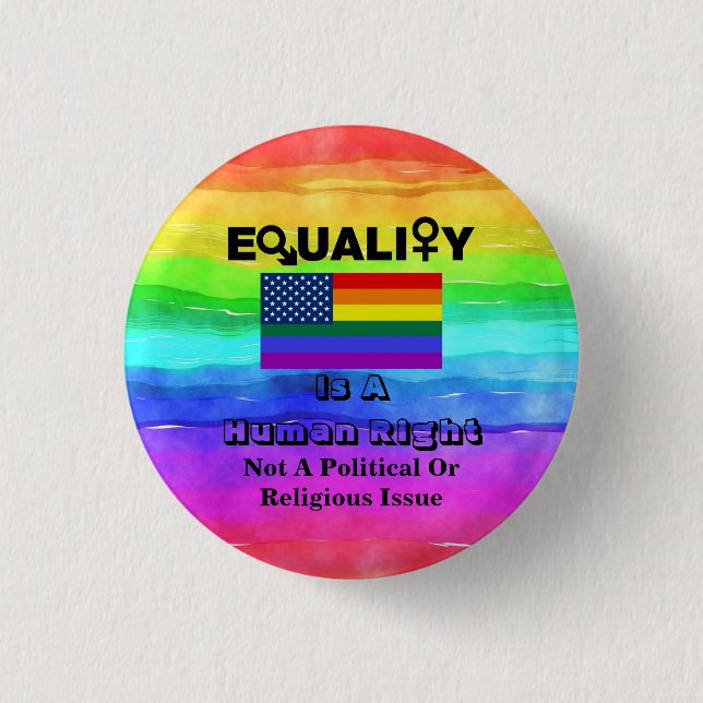 EQUALITY Is A Human Right....... Button (Front)