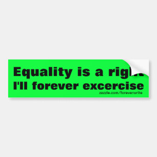 Equality is a right bumper sticker