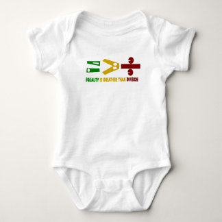 equality is greater than division baby bodysuit