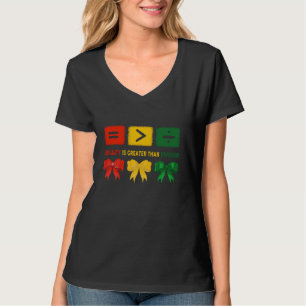 Equality Is Greater Than Division Math Black Histo T-Shirt