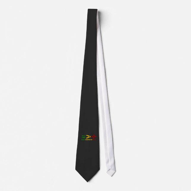 equality is greater than division neck tie (Front)