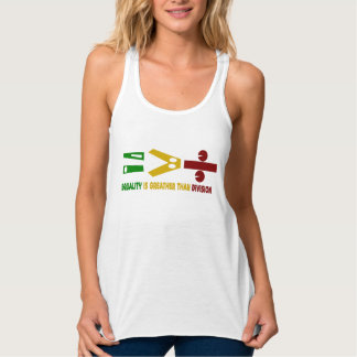equality is greater than division tank top