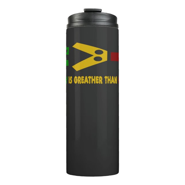 equality is greater than division thermal tumbler (Front)