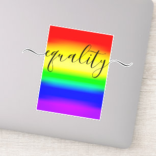 Equality LGBT Rainbow Pride Ombre Gradient  Sticker