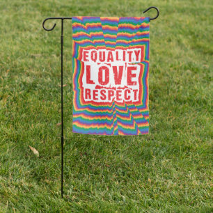 Equality Love and Respect Pride Month Garden Flag