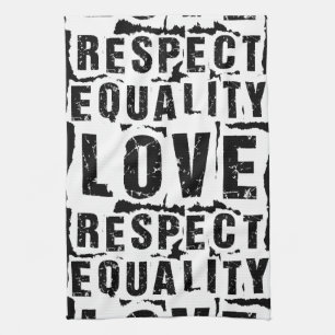 Equality Love and Respect Pride Month Kitchen Towel