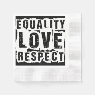Equality Love and Respect Pride Month Napkins