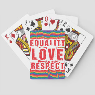 Equality Love and Respect Pride Month Poker Cards