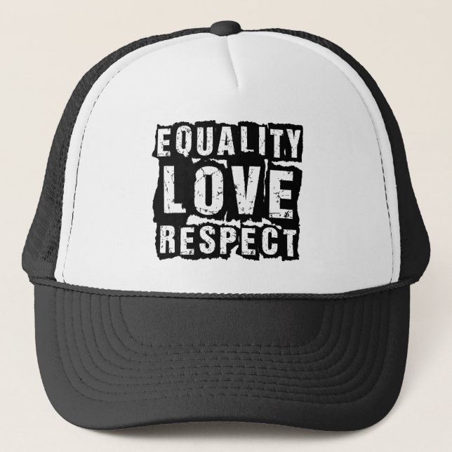 Equality Love and Respect Pride Month Trucker Hat (Front)