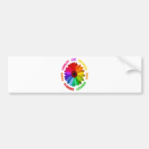 Equality Love Inclusion Hope Diversity Kindness Bumper Sticker