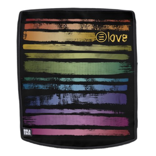 Equality Love Rainbow Brush Strokes LGBTQ ID656 Backpack