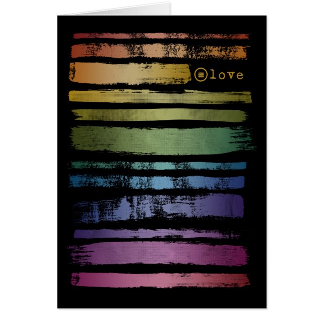 Equality Love Rainbow Brush Strokes LGBTQ ID656 Cards (Front)