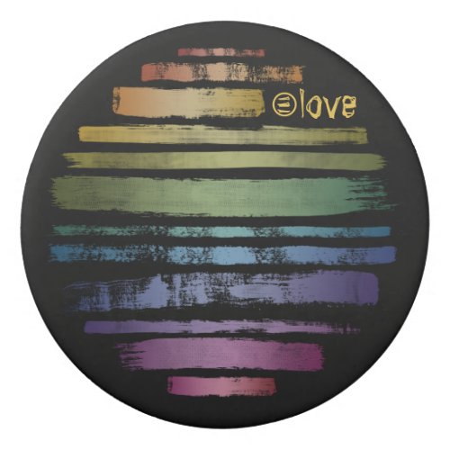 Equality Love Rainbow Brush Strokes LGBTQ ID656 Eraser