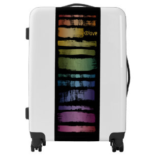 Equality Love Rainbow Brush Strokes LGBTQ ID656 Luggage
