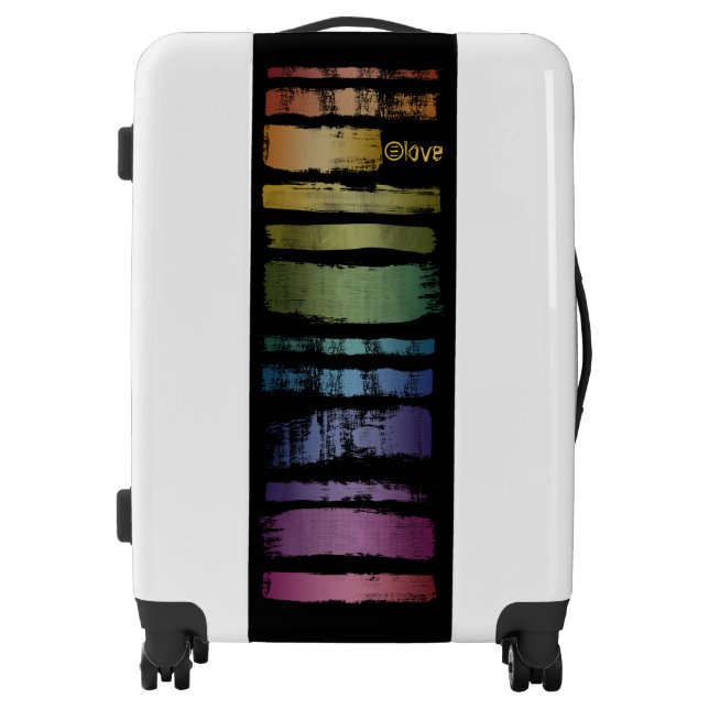 Equality Love Rainbow Brush Strokes LGBTQ ID656 Luggage (Front)